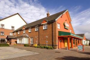 The Bedrooms at Premier Inn Newcastle Under Lyme